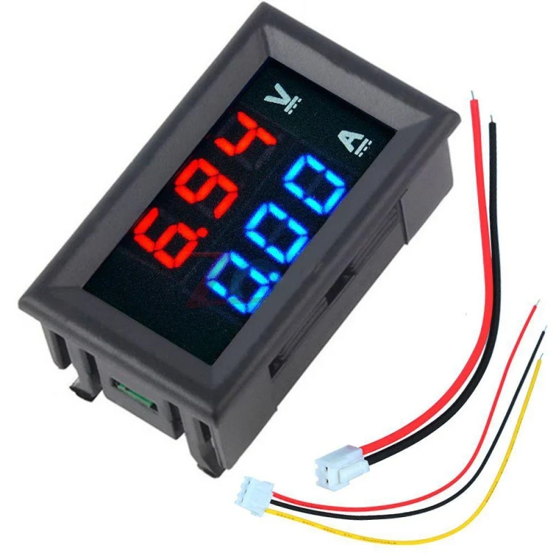 0.28″ Digital Voltmeter (0-100V) and Ammeter (10 A) Dual LED Voltage Current Measurement Module